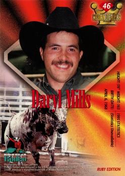 1996 High Gear Rodeo Crown Jewels #46 Daryl Mills Back